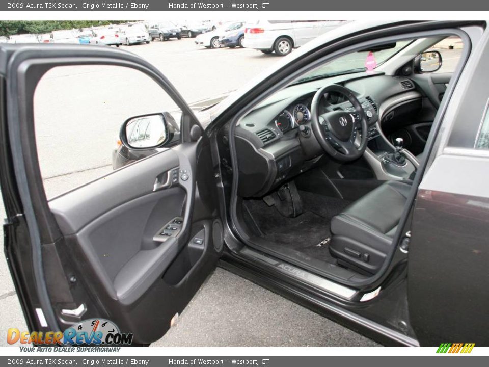 2009 Acura TSX Sedan Grigio Metallic / Ebony Photo #9