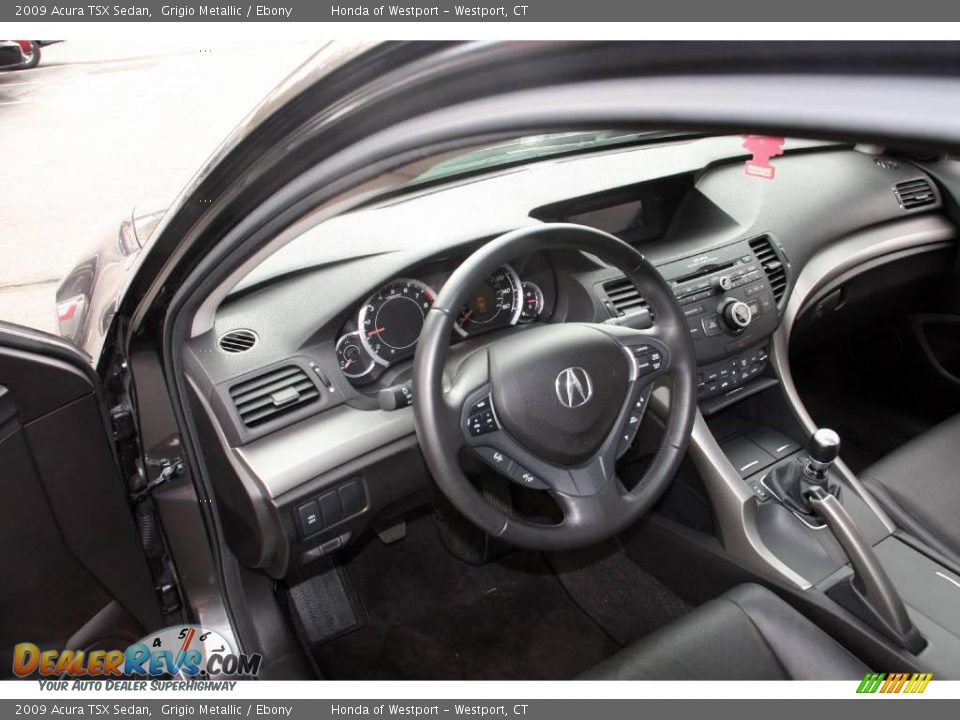 2009 Acura TSX Sedan Grigio Metallic / Ebony Photo #10