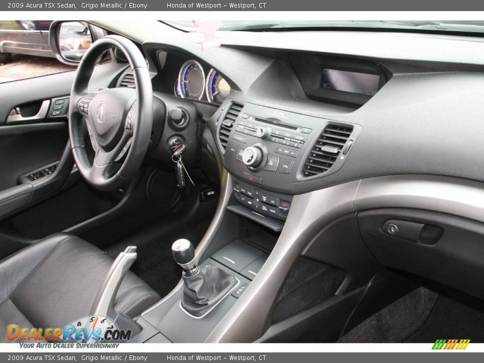 2009 Acura TSX Sedan Grigio Metallic / Ebony Photo #11