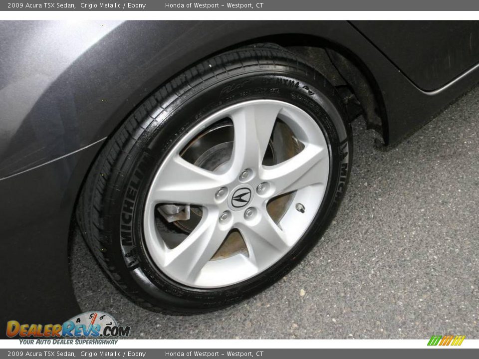 2009 Acura TSX Sedan Grigio Metallic / Ebony Photo #18
