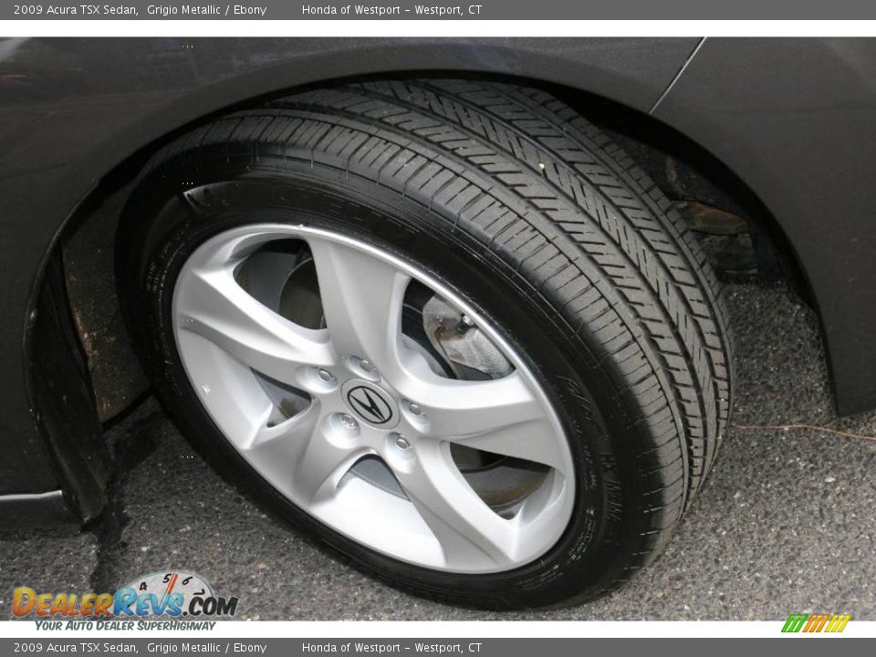 2009 Acura TSX Sedan Grigio Metallic / Ebony Photo #19