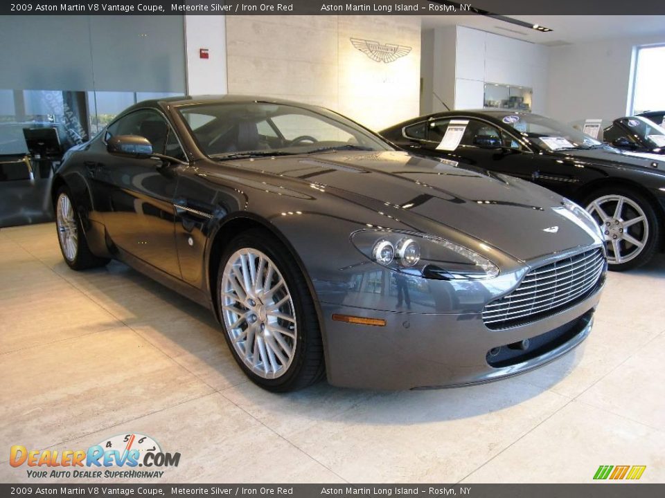 2009 Aston Martin V8 Vantage Coupe Meteorite Silver / Iron Ore Red Photo #1