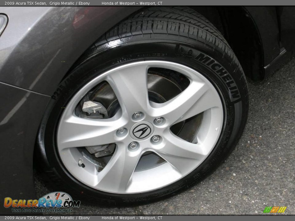 2009 Acura TSX Sedan Grigio Metallic / Ebony Photo #20