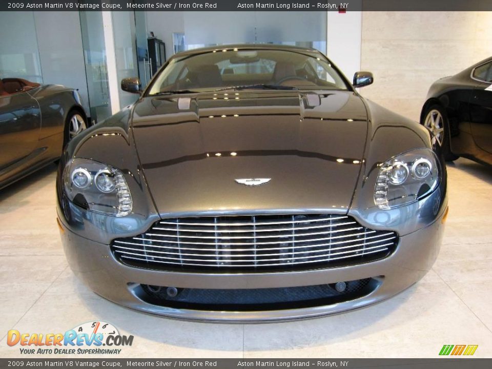 2009 Aston Martin V8 Vantage Coupe Meteorite Silver / Iron Ore Red Photo #2