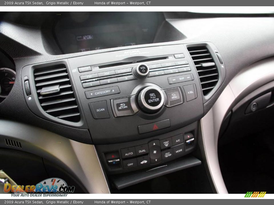 2009 Acura TSX Sedan Grigio Metallic / Ebony Photo #22