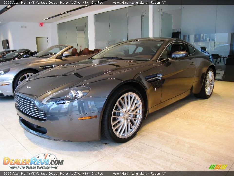 2009 Aston Martin V8 Vantage Coupe Meteorite Silver / Iron Ore Red Photo #3