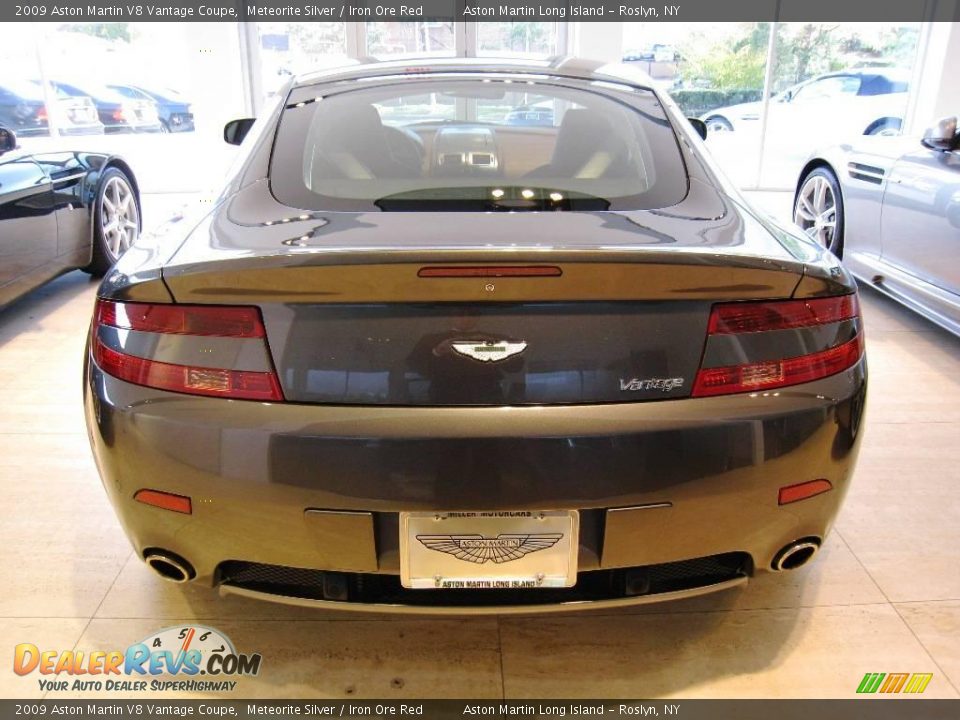 2009 Aston Martin V8 Vantage Coupe Meteorite Silver / Iron Ore Red Photo #5
