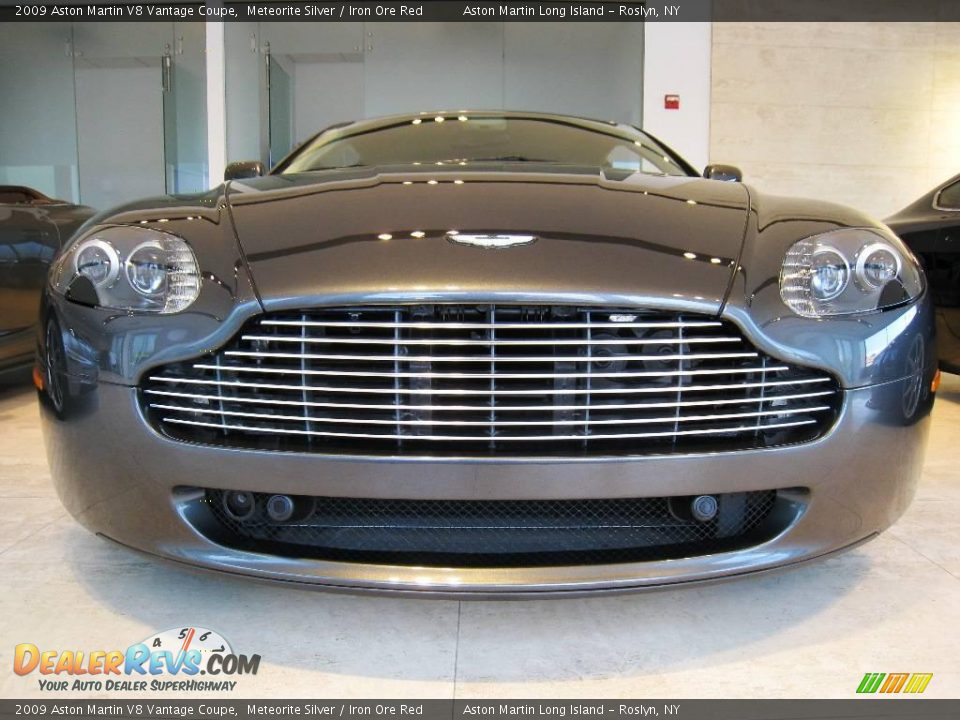 2009 Aston Martin V8 Vantage Coupe Meteorite Silver / Iron Ore Red Photo #8