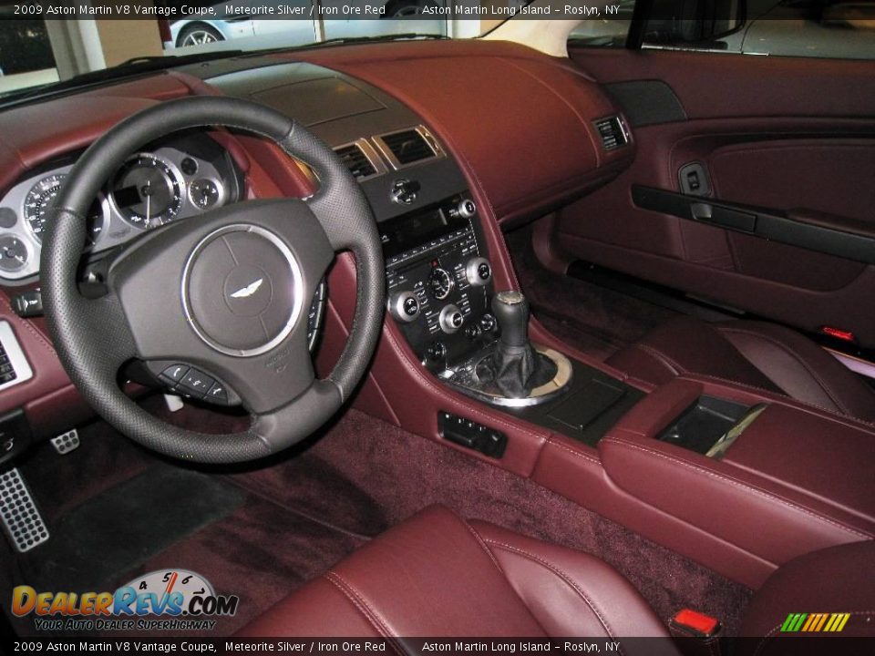 2009 Aston Martin V8 Vantage Coupe Meteorite Silver / Iron Ore Red Photo #15