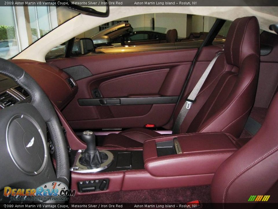 2009 Aston Martin V8 Vantage Coupe Meteorite Silver / Iron Ore Red Photo #16