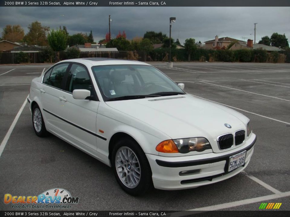 2000 BMW 3 Series 328i Sedan Alpine White / Grey Photo #3