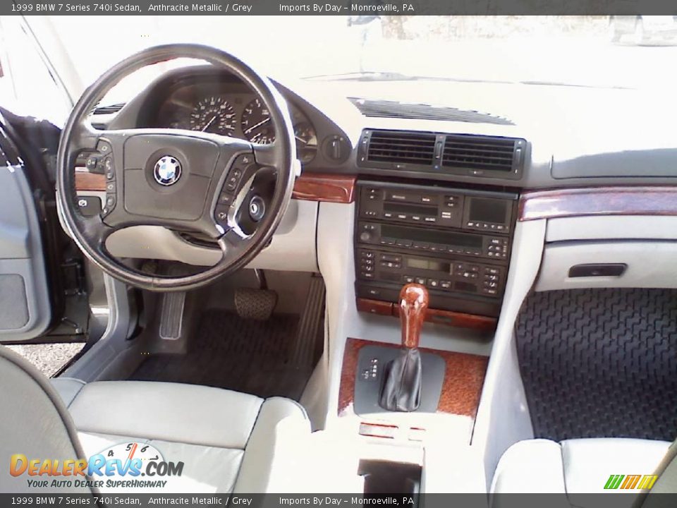 1999 BMW 7 Series 740i Sedan Anthracite Metallic / Grey Photo #12
