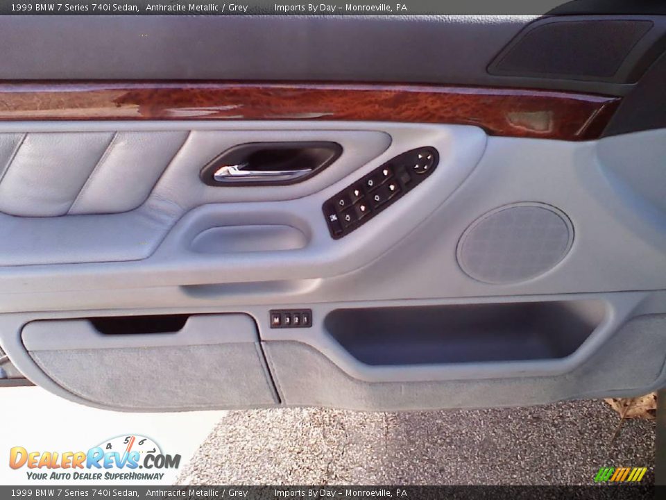 1999 BMW 7 Series 740i Sedan Anthracite Metallic / Grey Photo #17