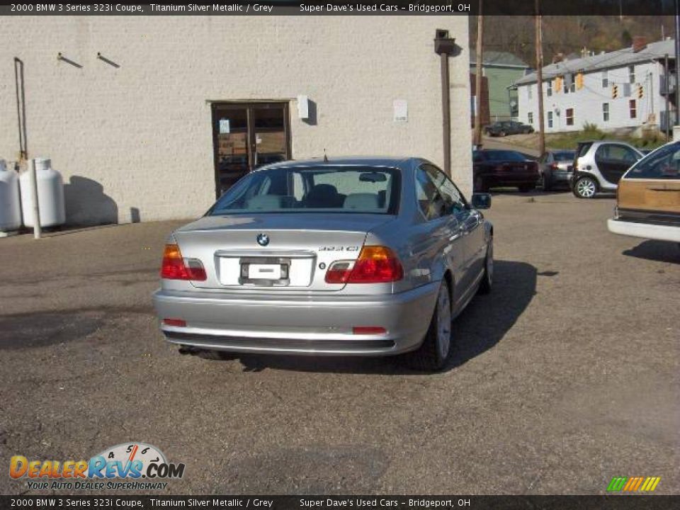 2000 BMW 3 Series 323i Coupe Titanium Silver Metallic / Grey Photo #4