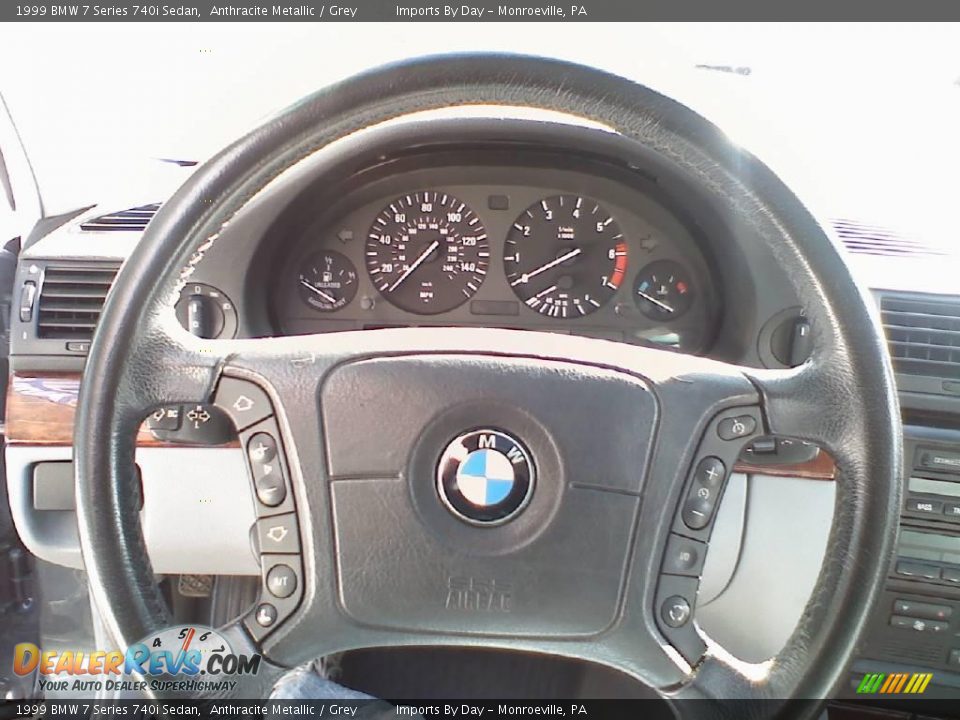 1999 BMW 7 Series 740i Sedan Anthracite Metallic / Grey Photo #20