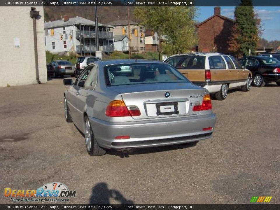 2000 BMW 3 Series 323i Coupe Titanium Silver Metallic / Grey Photo #5