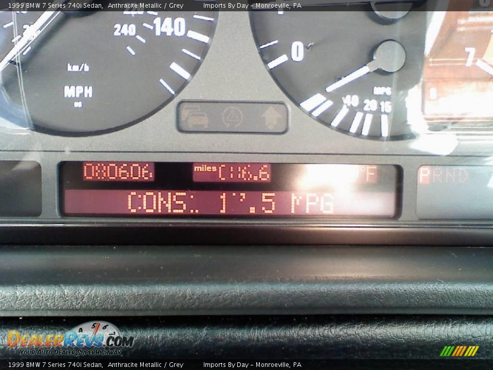 1999 BMW 7 Series 740i Sedan Anthracite Metallic / Grey Photo #21