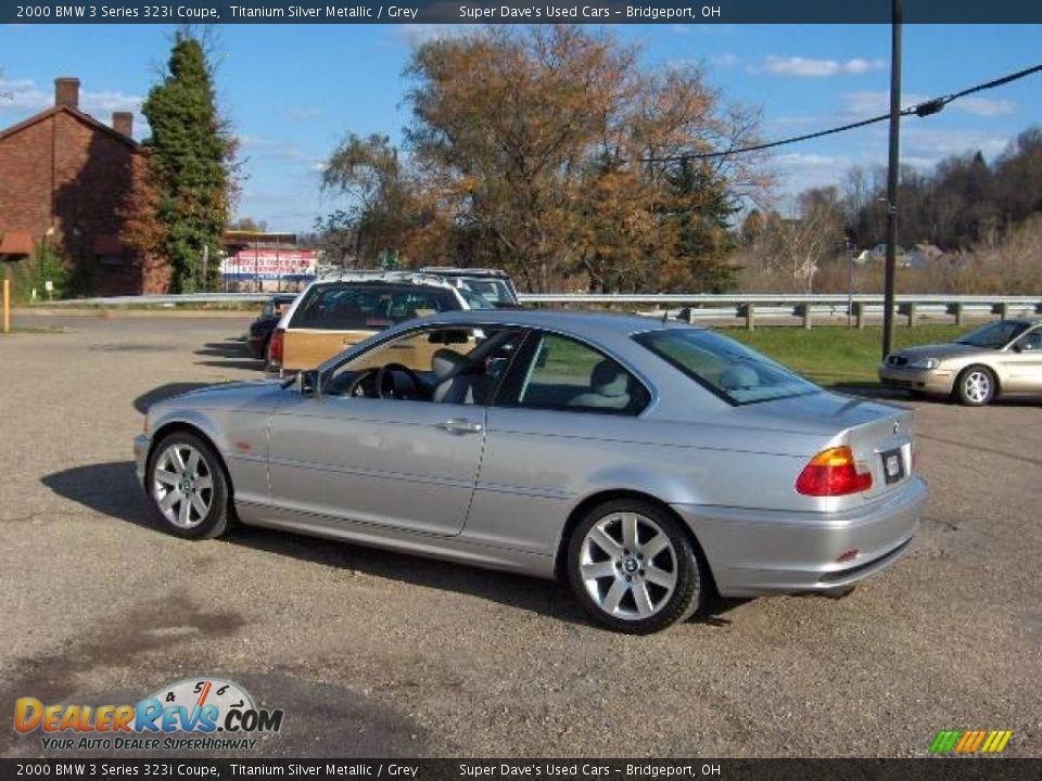 2000 BMW 3 Series 323i Coupe Titanium Silver Metallic / Grey Photo #6