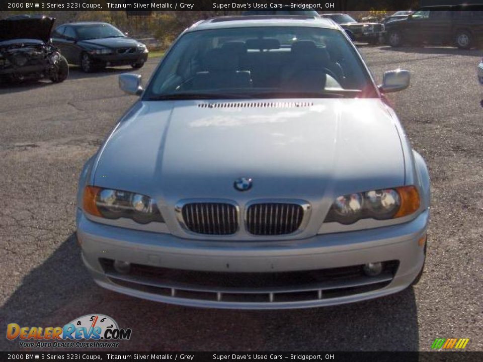 2000 BMW 3 Series 323i Coupe Titanium Silver Metallic / Grey Photo #8