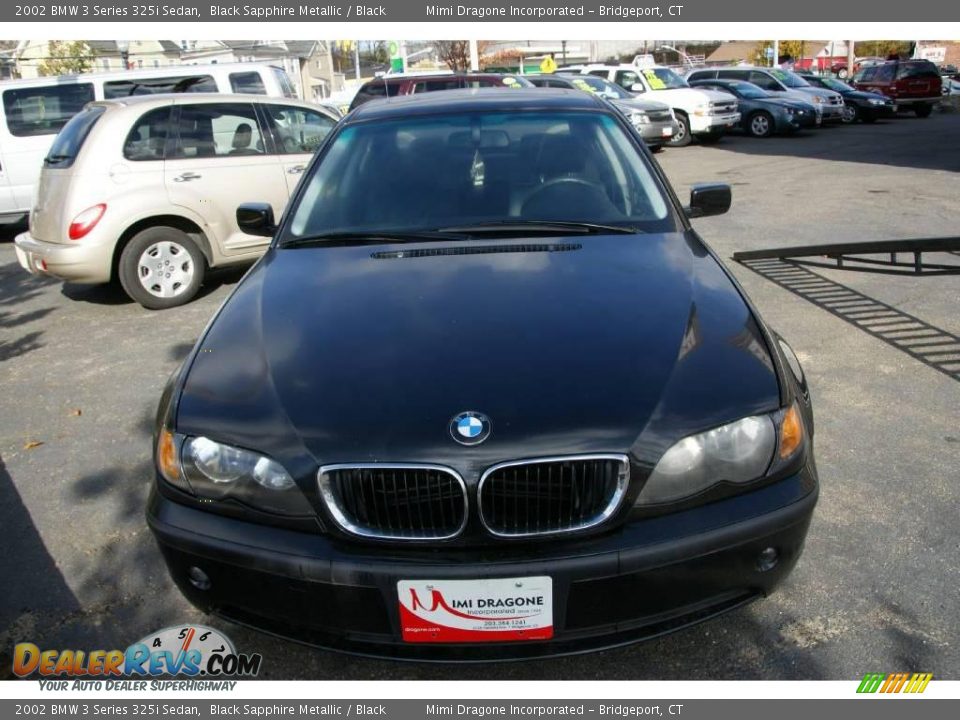 2002 BMW 3 Series 325i Sedan Black Sapphire Metallic / Black Photo #2