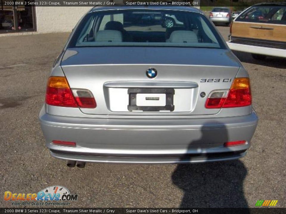 2000 BMW 3 Series 323i Coupe Titanium Silver Metallic / Grey Photo #11