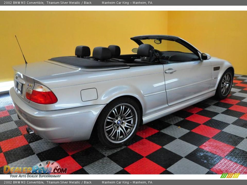 2002 BMW M3 Convertible Titanium Silver Metallic / Black Photo #2