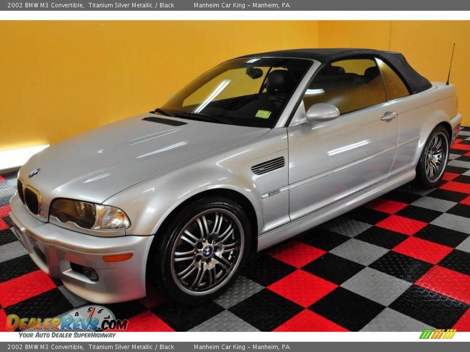 2002 BMW M3 Convertible Titanium Silver Metallic / Black Photo #3