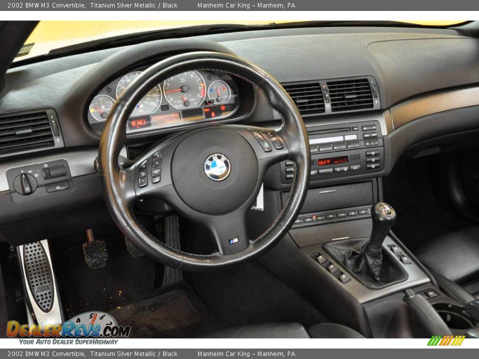 2002 BMW M3 Convertible Titanium Silver Metallic / Black Photo #7