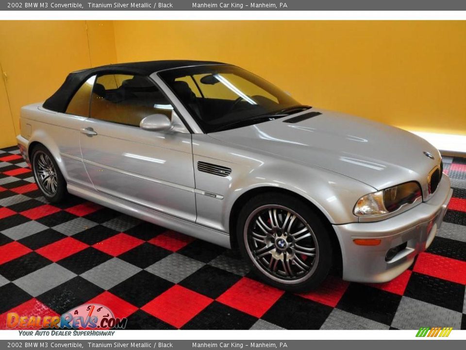 2002 BMW M3 Convertible Titanium Silver Metallic / Black Photo #14