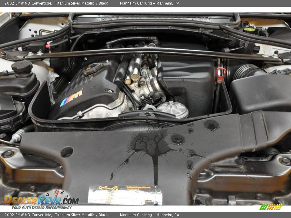 2002 BMW M3 Convertible Titanium Silver Metallic / Black Photo #20