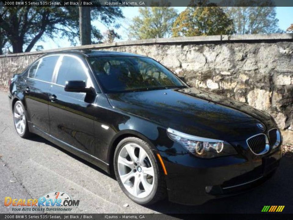 2008 BMW 5 Series 535i Sedan Jet Black / Black Photo #1