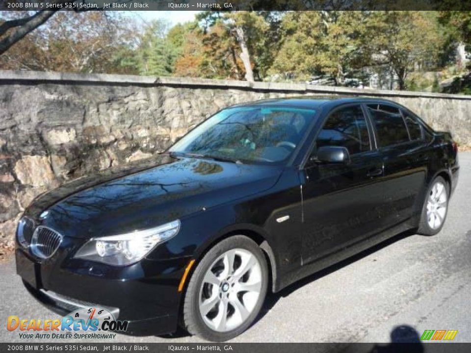 2008 BMW 5 Series 535i Sedan Jet Black / Black Photo #2