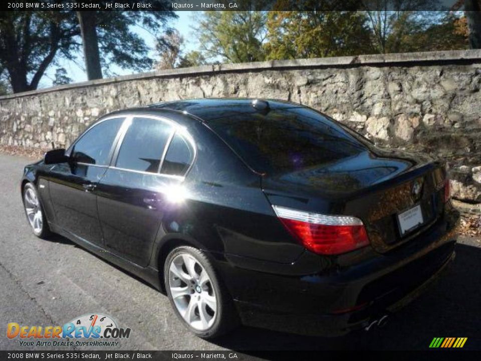 2008 BMW 5 Series 535i Sedan Jet Black / Black Photo #4