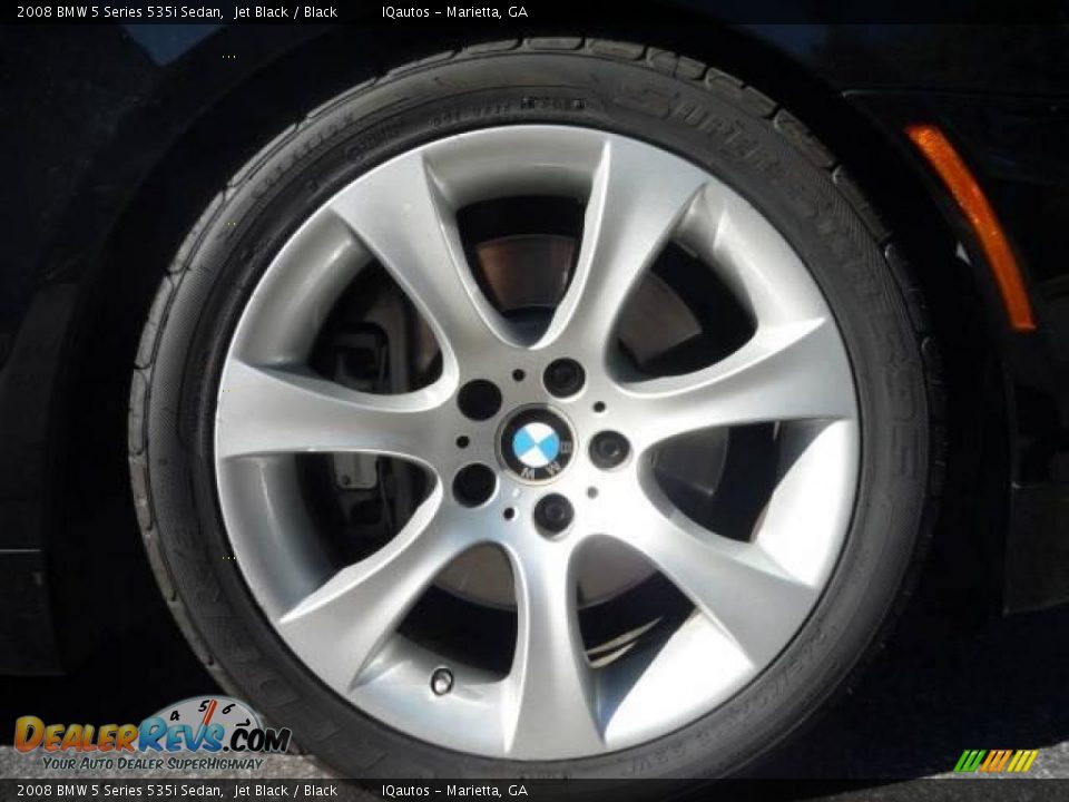 2008 BMW 5 Series 535i Sedan Jet Black / Black Photo #10