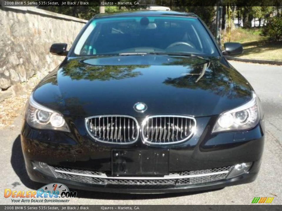 2008 BMW 5 Series 535i Sedan Jet Black / Black Photo #11
