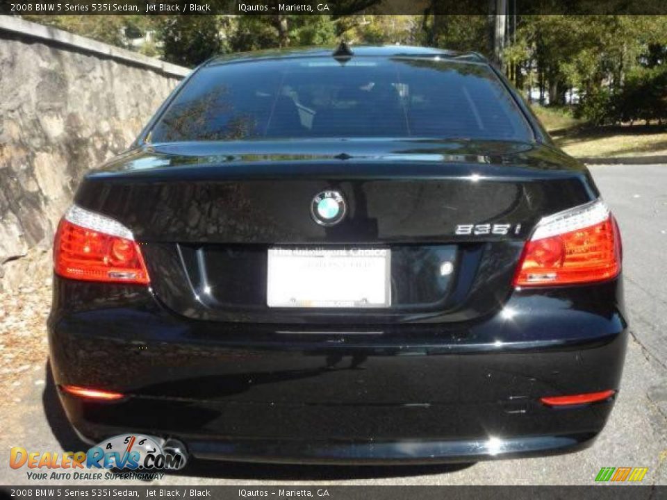 2008 BMW 5 Series 535i Sedan Jet Black / Black Photo #12