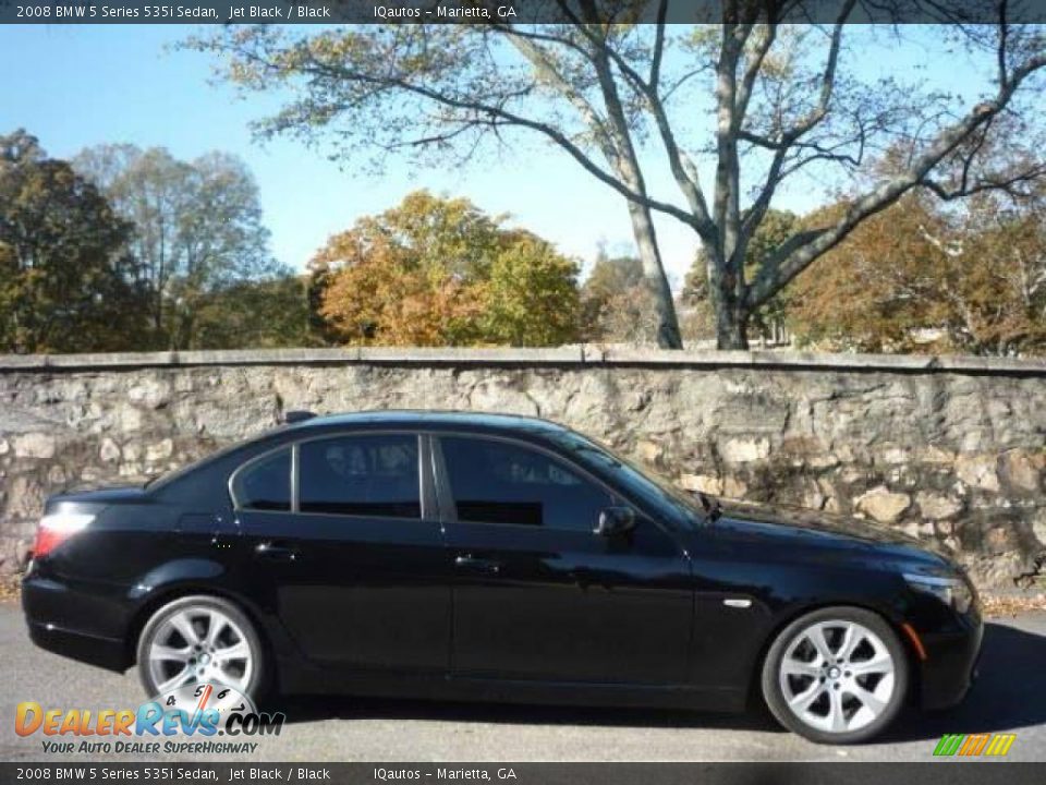 2008 BMW 5 Series 535i Sedan Jet Black / Black Photo #13