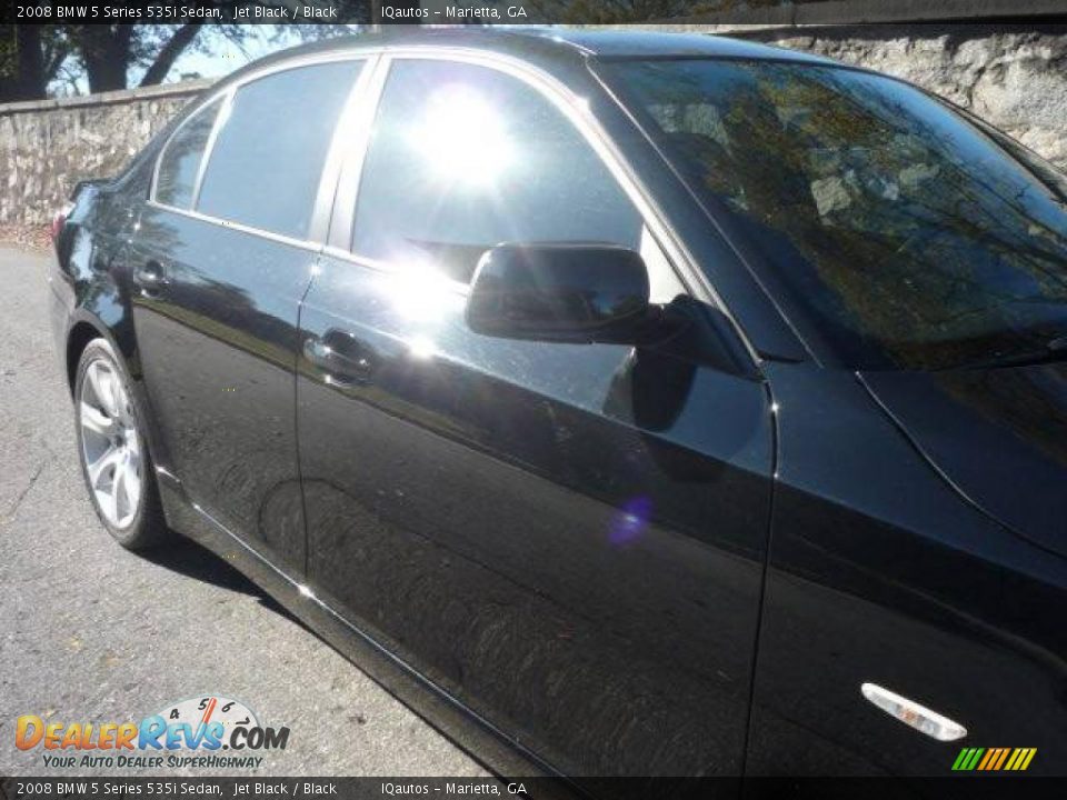 2008 BMW 5 Series 535i Sedan Jet Black / Black Photo #15