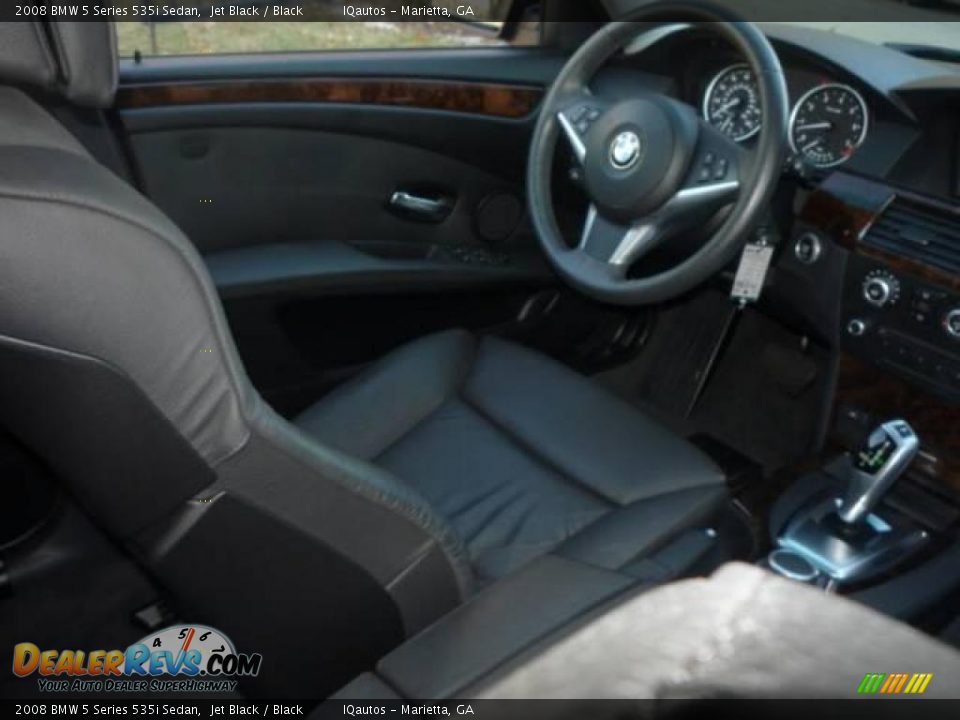 2008 BMW 5 Series 535i Sedan Jet Black / Black Photo #17