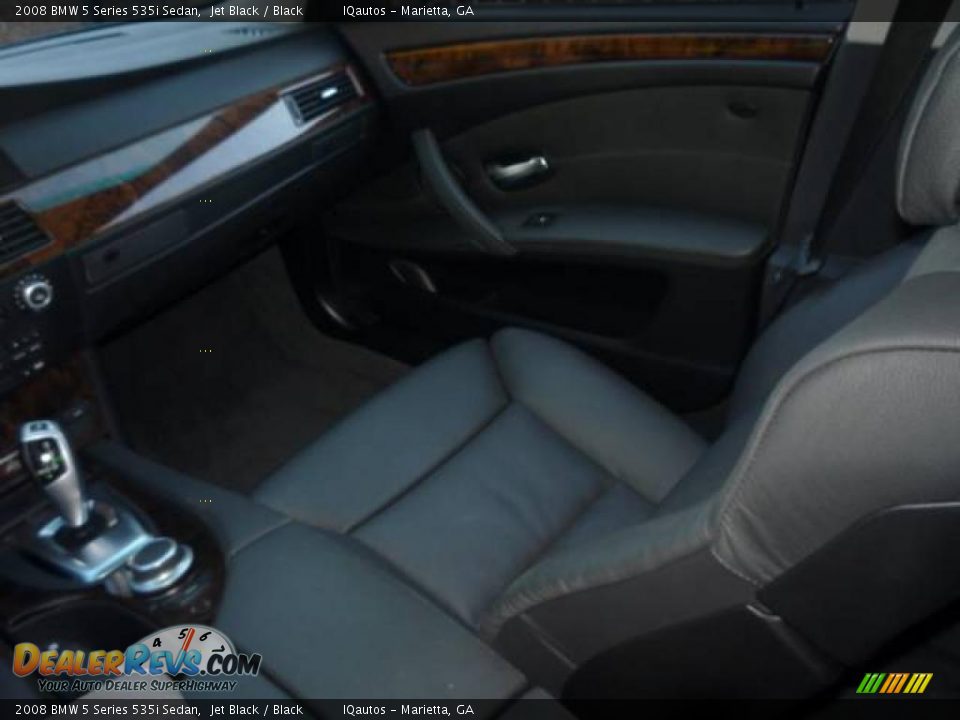 2008 BMW 5 Series 535i Sedan Jet Black / Black Photo #18