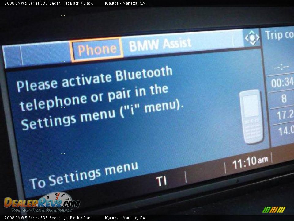 2008 BMW 5 Series 535i Sedan Jet Black / Black Photo #21