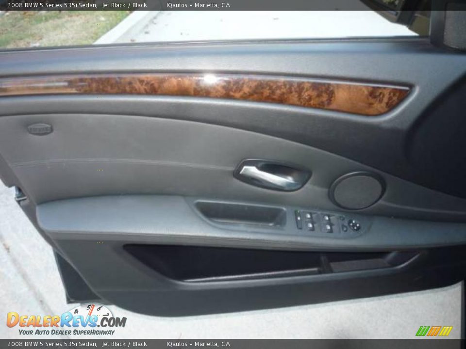 2008 BMW 5 Series 535i Sedan Jet Black / Black Photo #24