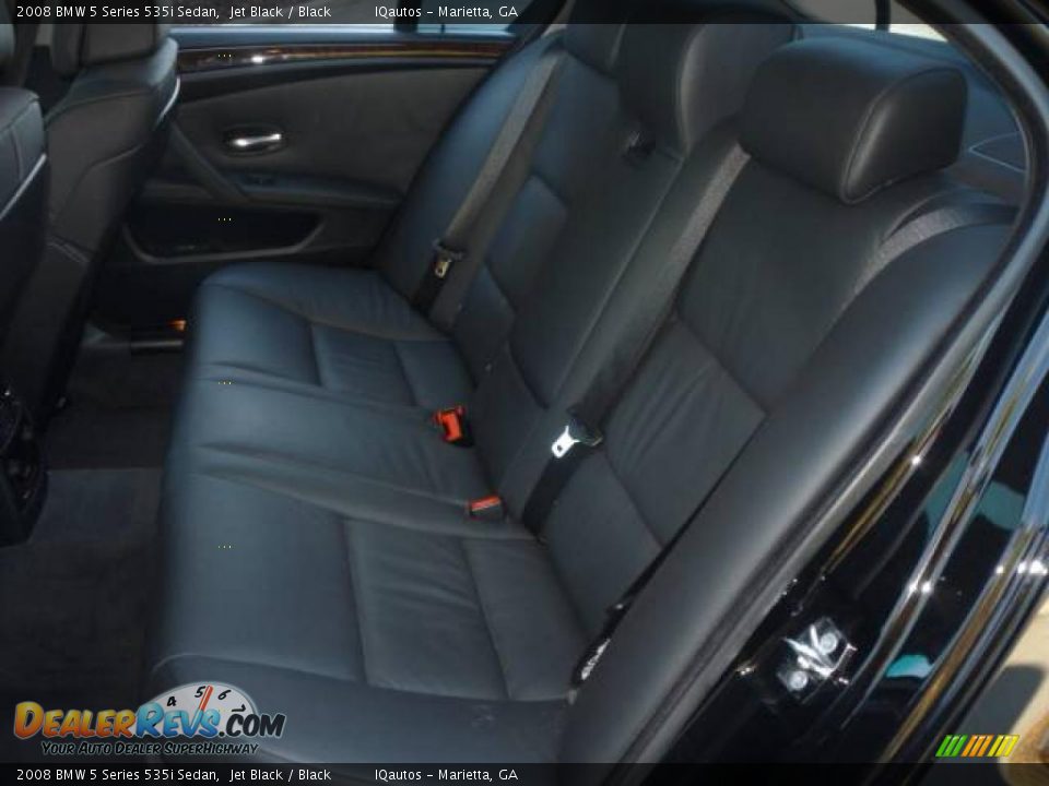 2008 BMW 5 Series 535i Sedan Jet Black / Black Photo #27