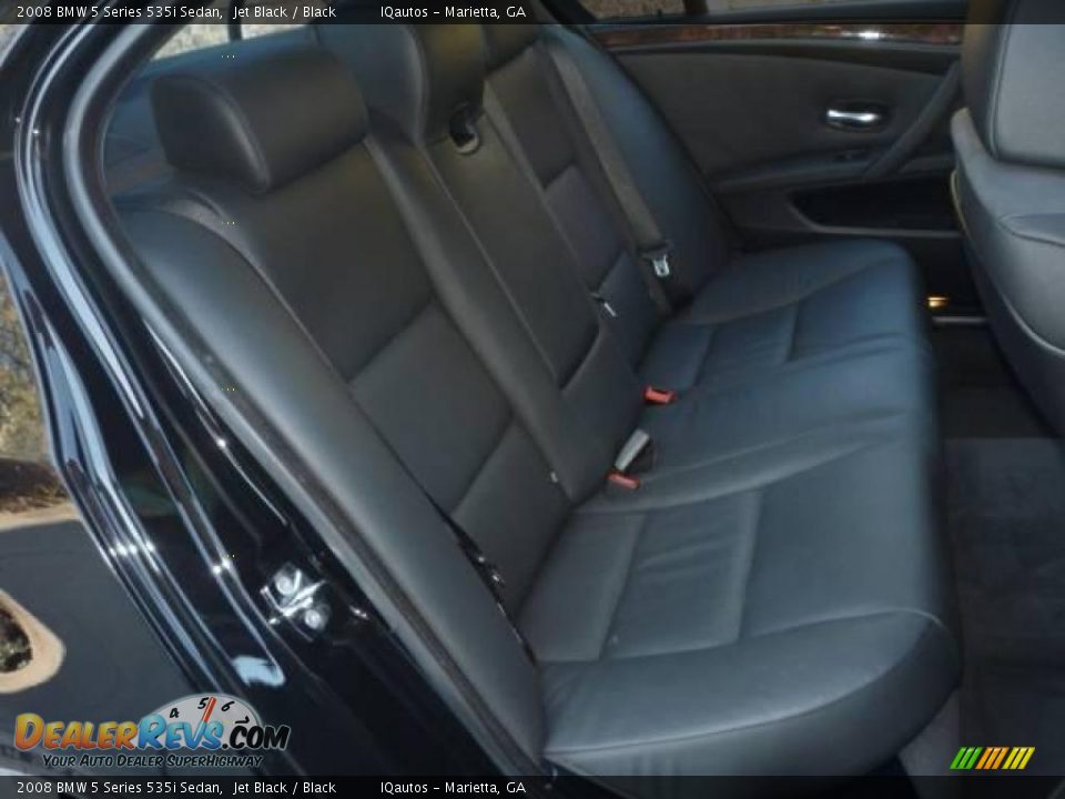 2008 BMW 5 Series 535i Sedan Jet Black / Black Photo #28