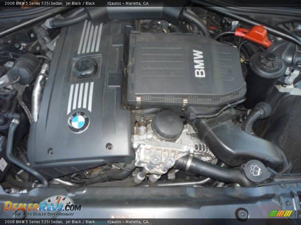 2008 BMW 5 Series 535i Sedan Jet Black / Black Photo #30