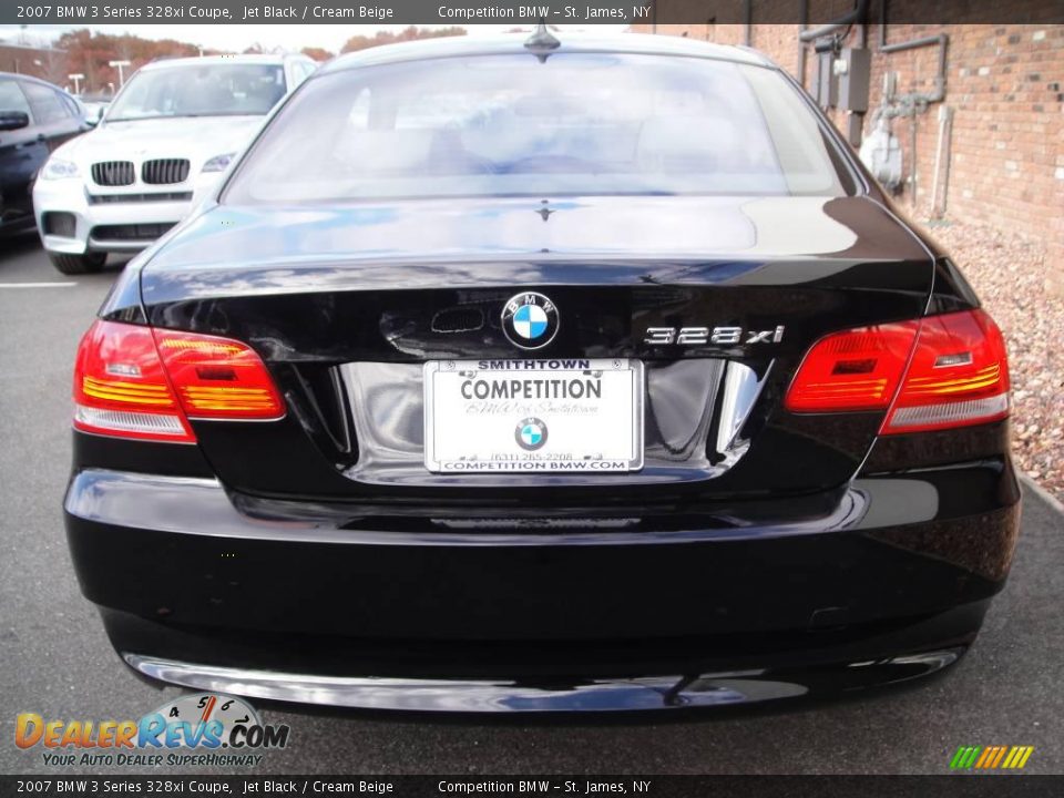 2007 BMW 3 Series 328xi Coupe Jet Black / Cream Beige Photo #5