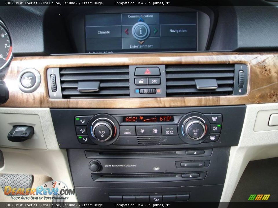 2007 BMW 3 Series 328xi Coupe Jet Black / Cream Beige Photo #13