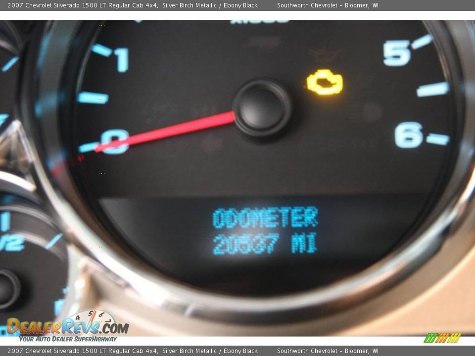 2007 Chevrolet Silverado 1500 LT Regular Cab 4x4 Silver Birch Metallic / Ebony Black Photo #6