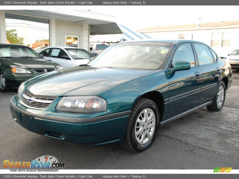 2000 Chevrolet Impala Dark Jade Green Metallic / Light Oak Photo #2