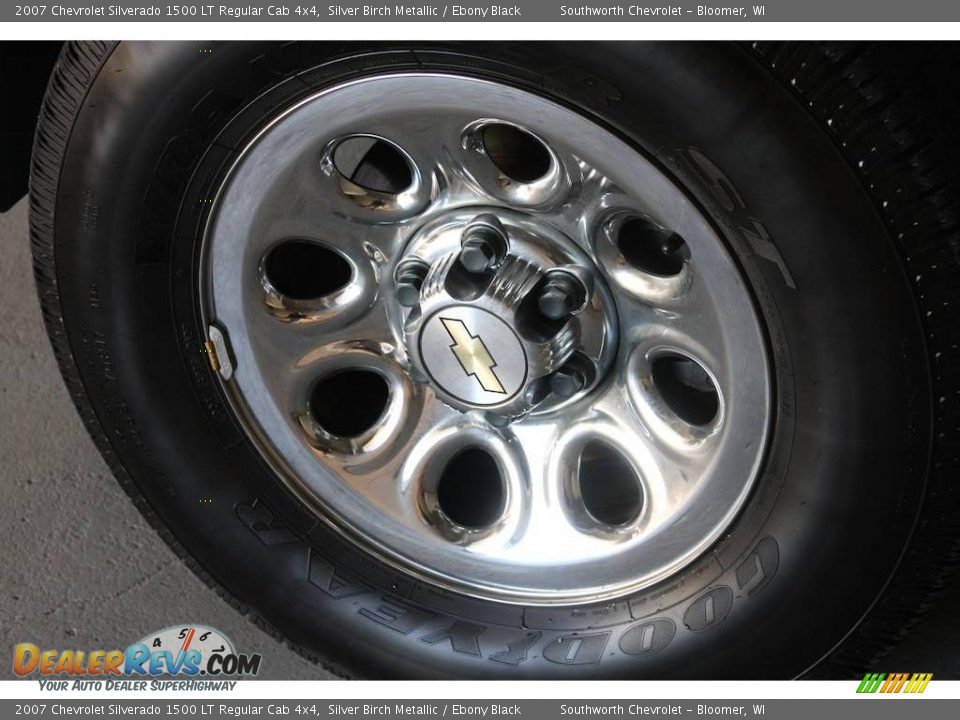 2007 Chevrolet Silverado 1500 LT Regular Cab 4x4 Silver Birch Metallic / Ebony Black Photo #7